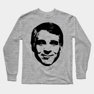 Young Steve Martin Retro Portrait: Vintage Tribute to Comedy Icon Long Sleeve T-Shirt